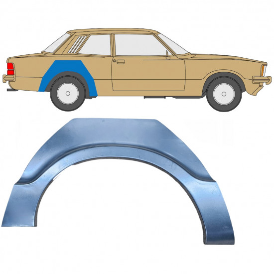 Sidovägg hjulhuskant för Ford Taunus 1976-1982 / Höger 11058