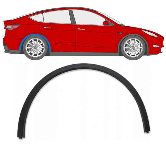 Prydnadslist stänkskärm list för Tesla Model Y 2020-2025 / Höger 17290
