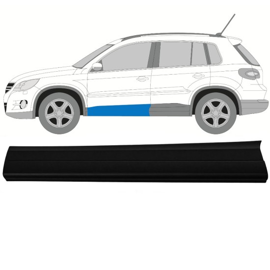 Sidoskyddslister dörr för Volkswagen Tiguan 2007-2016 / Vänster 17062