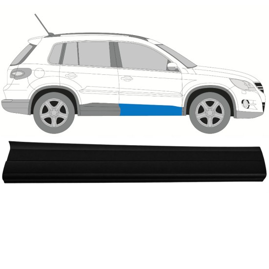 Sidoskyddslister dörr för Volkswagen Tiguan 2007-2016 / Höger 17061