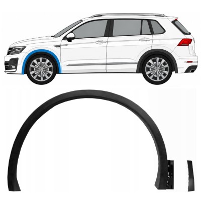Prydnads Skyddslist skärm för Volkswagen Tiguan 2016-2020 R-Line / Vänster / Set 14853