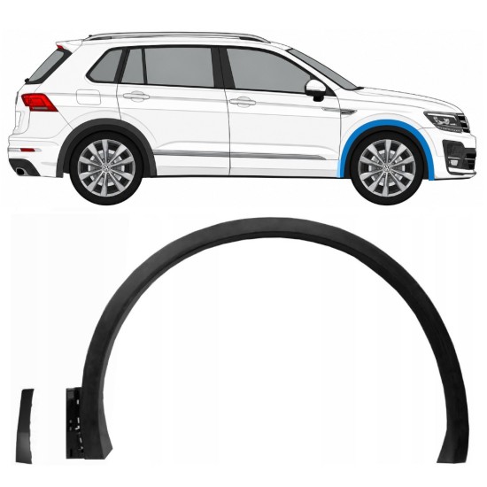Prydnads Skyddslist skärm för Volkswagen Tiguan 2016-2020 R-Line / Höger / Set 14848