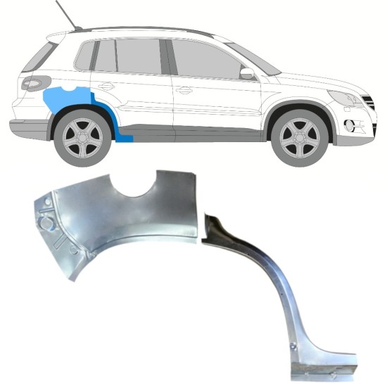 Sidovägg hjulhuskant för Volkswagen Tiguan 2007-2016 / Höger / Set 15787