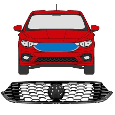 Grill för Fiat Tipo 2016- 7530