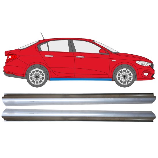 Nedre tröskelplåt reparationspanel för Fiat Tipo 2016- / Vänster+Höger / Set 14974 Nedre tröskelplåt reparationspanel för Fiat Tipo 2016- / Vänster+Höger / Set 14974