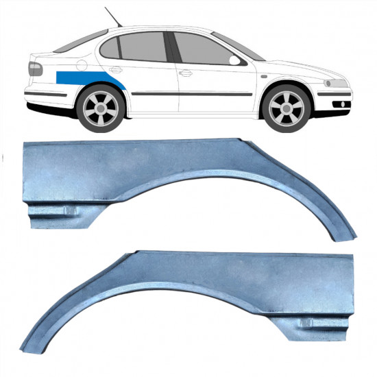 Sidovägg hjulhuskant för Seat Toledo Leon 1999-2006 / Vänster+Höger / Set 9227