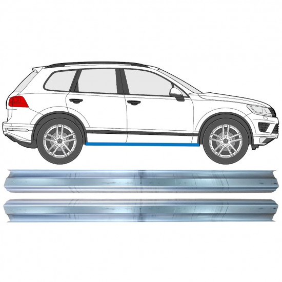 Tröskelplåt reparationspanel för VW Touareg 2010-2018  / Vänster = Höger (symmetrisk) / Set 11749