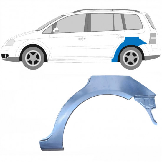 VW TOURAN 2003-2010 REPARATION AV BAKSKÄRM / VÄNSTER