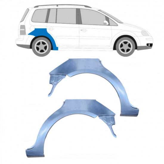 Sidovägg hjulhuskant för VW Touran 2003-2010 / Vänster+Höger / Set 10253