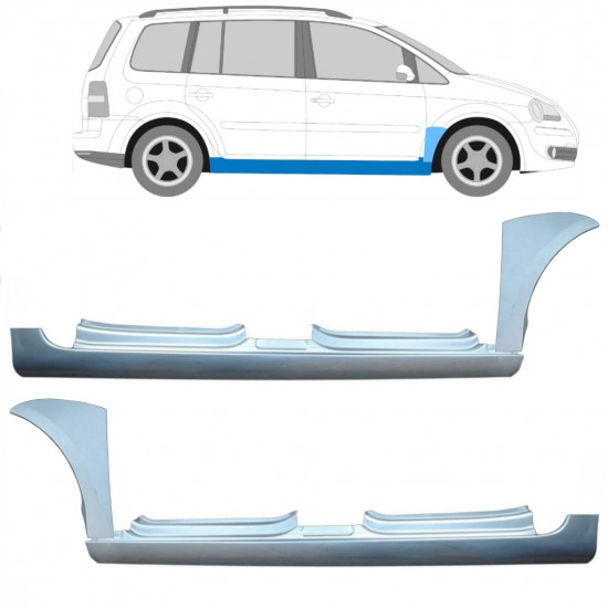 VW TOURAN 2003-2010 REPARATIONSPANEL FÖR FRAMSKÄRM + TRÖSKELPLÅT TILL / VÄNSTER + HÖGER