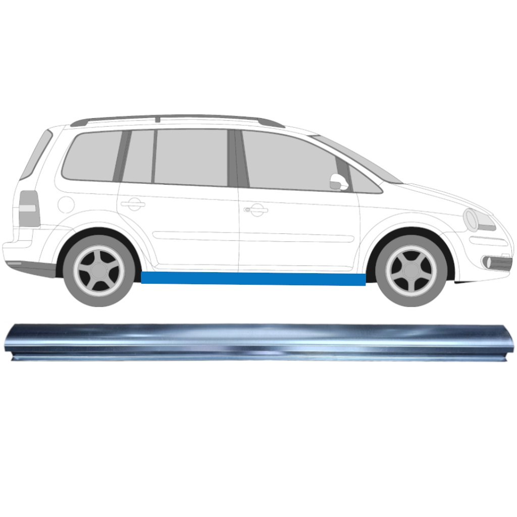 Tröskelplåt Reparationspanel För Volkswagen Touran 2003-2010 / Vänster = Höger (Symmetrisk) 11942