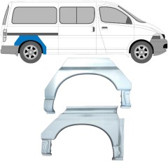 Sidovägg hjulhuskant för Toyota Hiace 1995-2006 / Vänster+Höger / Set 10028