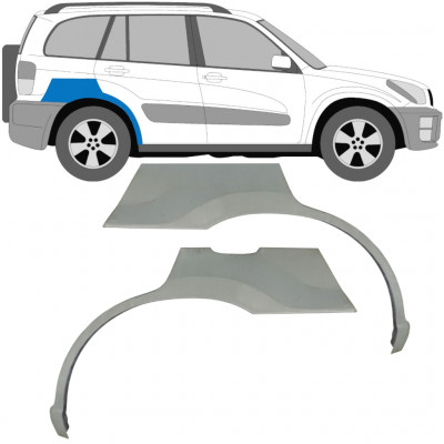 Sidovägg hjulhuskant för Toyota RAV4 2000-2005 / Vänster+Höger / Set 9432