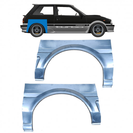 Sidovägg hjulhuskant för Toyota Starlet 1984-1989 / Vänster+Höger / Set 10279