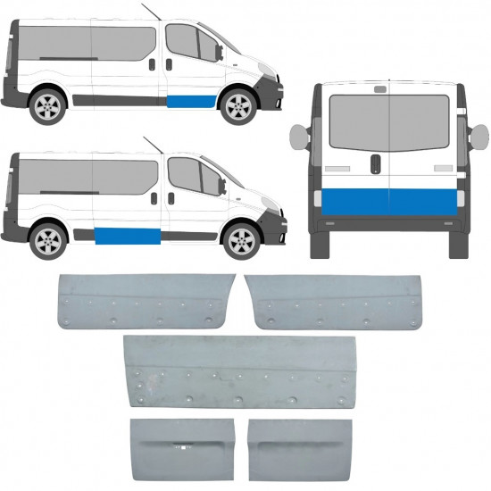 Dörreparationspanel för Renault Trafic Vivaro Primastar 2001-2014 / Set 12628