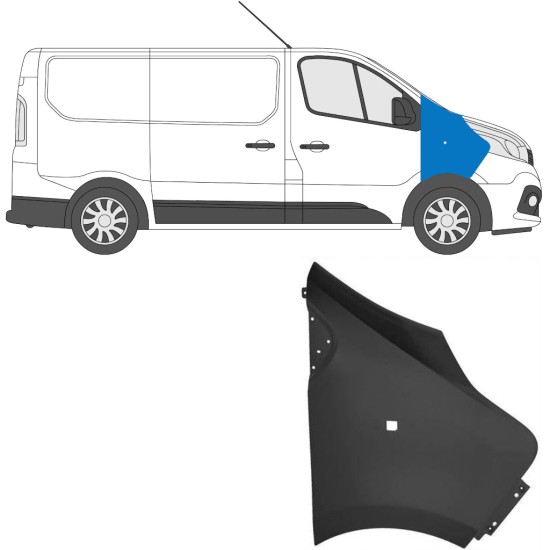 Fram skärm för Renault Trafic 2014- 2014-2021 / Höger 17101