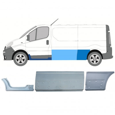 Reparationspanel set för Renault Trafic Opel Vivaro 2001-2014 / LWB / Vänster /  11107