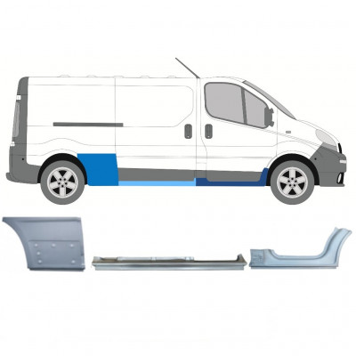 RENAULT TRAFIC OPEL VIVARO 2001-2014 LÅNG HJULBAS REPARATIONSPANEL / UPPSÄTTNING / HÖGER