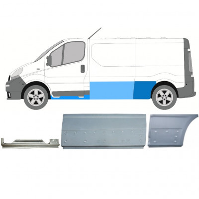 Reparationspanel set för Renault Trafic Opel Vivaro 2001-2014 / LWB / Vänster /  11106