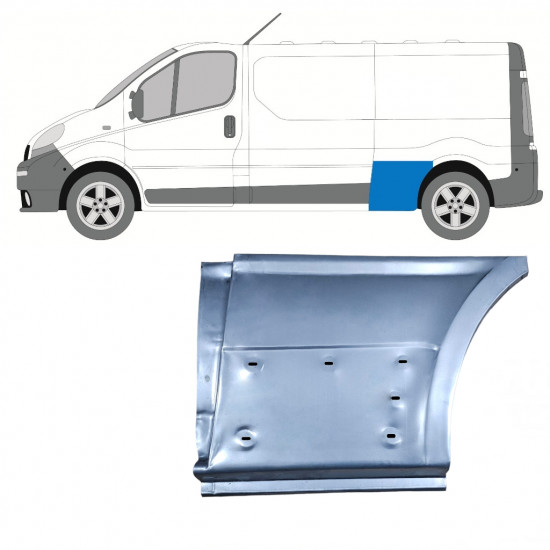 RENAULT TRAFIC 2001-2014 LÅNG HJULBAS BAKRE VINGE / VÄNSTER