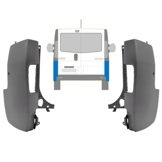 Stötfångarhörn bak för Renault Trafic 2001-2014 / Vänster+Höger / Set 9944