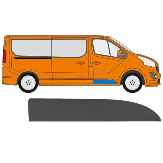 RENAULT TRAFIC 2014- YTTERDÖRR LISTER / HÖGER