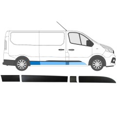 Prydnads skyddslister set för Opel Vivaro 2014-2019 / Höger / 14428