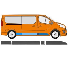 Prydnads Skyddslist sidovägg för Opel Vivaro 2014-2019 / Höger / Set 13324