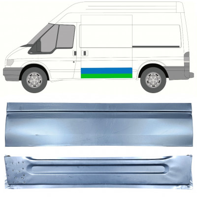 Inre + yttre skjutdörr reparationspanel för Ford Transit 2000-2013  / MWB / LWB / Vänster /  12667