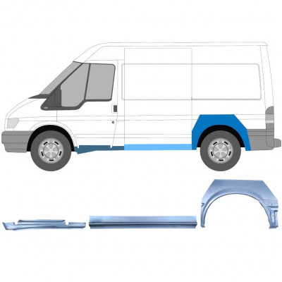 FORD TRANSIT 2000-2013 KORT HJULBAS REPARATIONSPANEL / UPPSÄTTNING / VÄNSTER