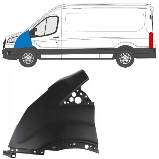 Fram skärm för Ford Transit 2014- 2014-2019 / Vänster 17093