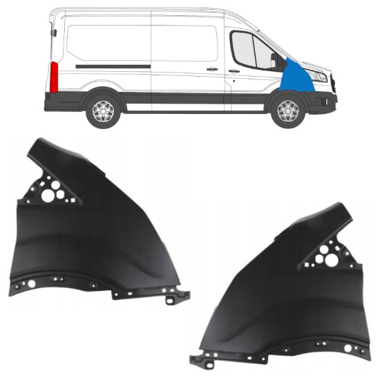 Fram skärm för Ford Transit 2014- 2014-2019 / Vänster+Höger / Set 17094