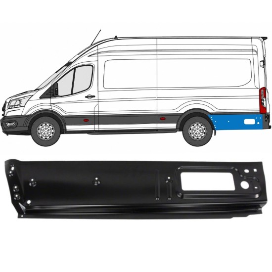 Bak sektionens reparationspanel för bak stänkskärm för Ford Transit 2014- 2014-2026 / Vänster / Höger 17089