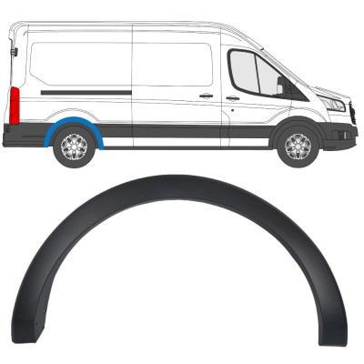Prydnadslist stänkskärm list för Ford Transit 2014- / Höger 14668