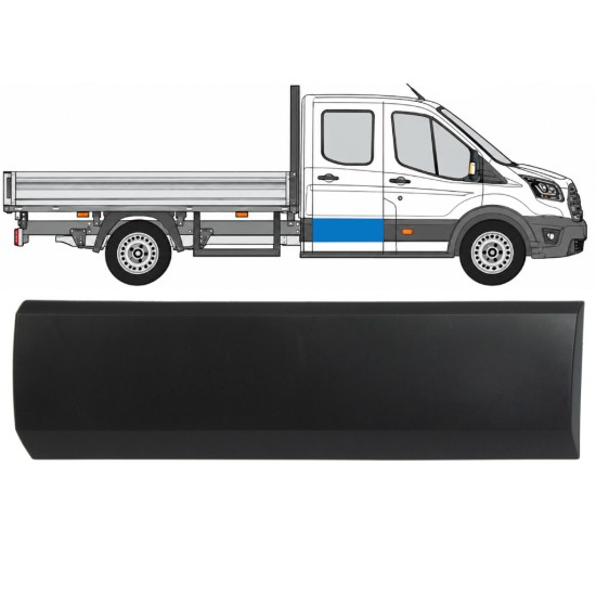 Prydnadslist skyddslister dörr bak för Ford Transit 2014- 2019-2026 / Höger 17146