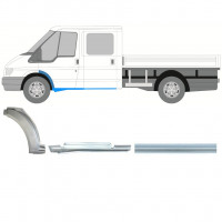 Reparationspanel för tröskel + fram skärm för Ford Transit 2000-2013 / Vänster / Dubbelkabin / Set 9924