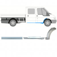 Reparationspanel för tröskel + fram skärm för Ford Transit 2000-2013 / Höger / Dubbelkabin / Set 9923