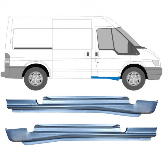 Reparationspanel för dörrtröskel för Ford Transit 2000-2013 / Vänster+Höger / Set 10622