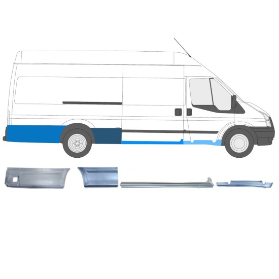 Reparationspanel set för Ford Transit 2000-2013 / Höger / 14683