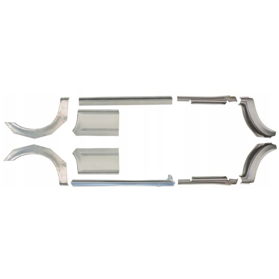 Tröskelplåt + sidovägg hjulhuskant för Ford Transit 2000-2013 / Vänster+Höger / Set 10630