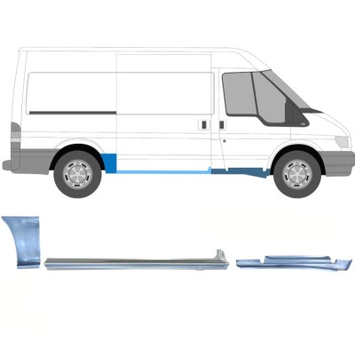 Reparationspanel set för Ford Transit 2000-2013 / Höger / 12434
