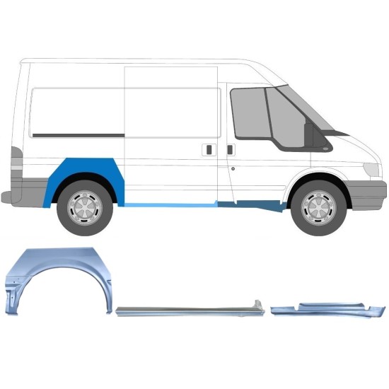 Reparationspanel set för Ford Transit 2000-2013  / SWB / Höger /  12432