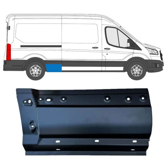 Fram del av bak skärm för Ford Transit 2014- / Höger 15346
