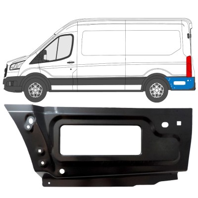 Bak sektionens reparationspanel för bak stänkskärm för Ford Transit 2014- / Vänster 15349
