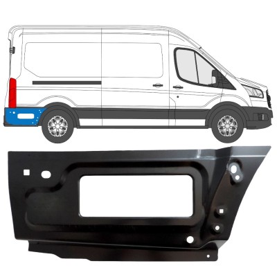 Bak sektionens reparationspanel för bak stänkskärm för Ford Transit 2014- / Höger 15348