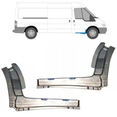 Inre tröskel reparationspanel för Ford Transit 2000-2013 / Vänster+Höger / Set 11909