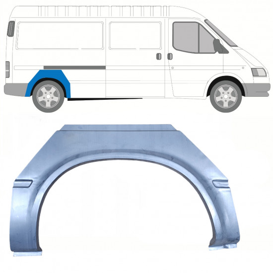 Sidovägg hjulhuskant för Ford Transit 1991-2000 / LWB / Höger 8440