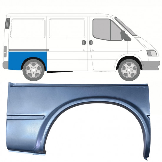 Sidovägg hjulhuskant för Ford Transit 1991-2000 / Höger 8817