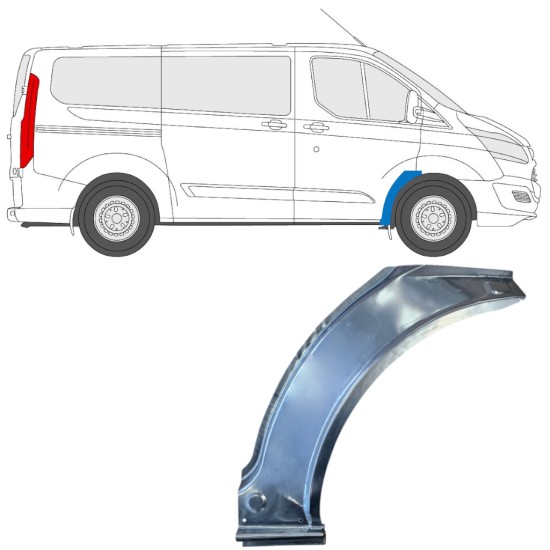 Framre hjulhus reparationspanel för Ford Transit Custom 2013- / Höger 15968