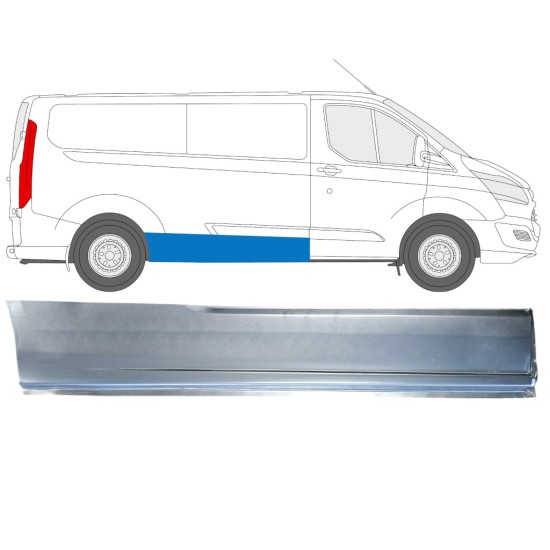 Reparation av sidopanel för Ford Transit Custom 2013- / Höger 15972